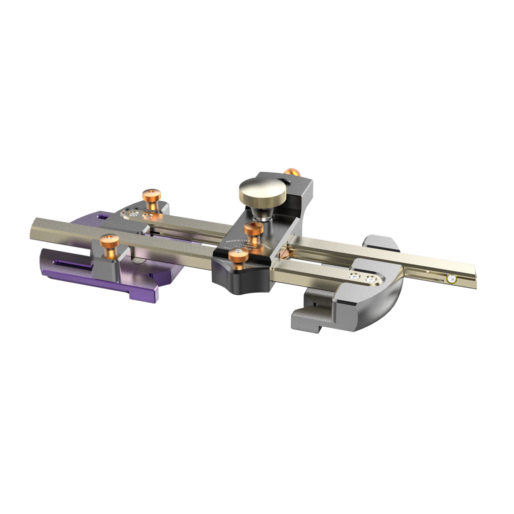 An image of the CS-3 CenterScribe tool, which is used for marking the center of wood pieces in woodworking.