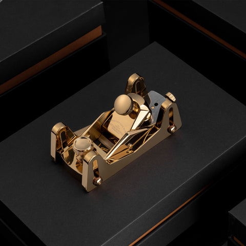 Gold Color HP-8X Celebration Edition Mini Block Plane on the surface of a black box
