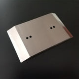 A silver-colored dual edge plane iron designed for the HP-12 Bench Plane, showing the bevelled edges and mounting holes.