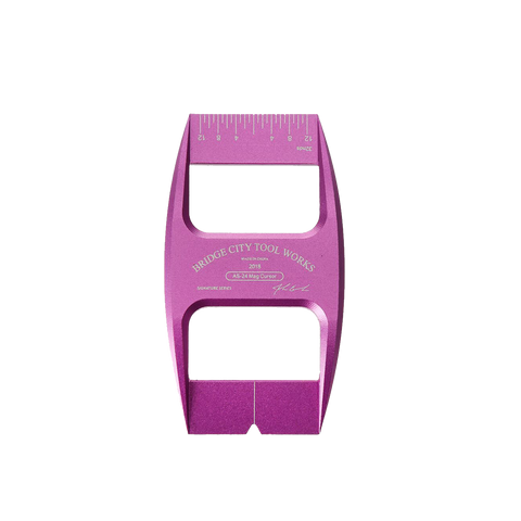 purple magnetic cursor, designed for use with an adjustable square for making quick positioning marks on workpieces.