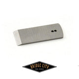 A silver-colored plane iron accessory for a mini block plane, with the brand Chopstick Master visible.